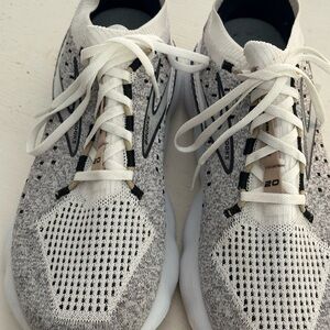 Brooks White and Black Athletic Shoes